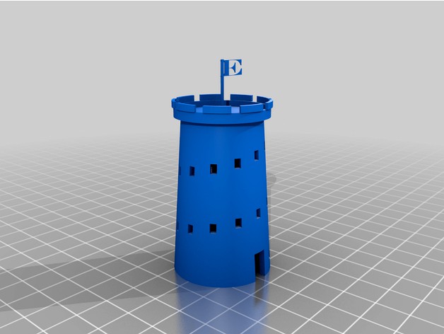 Toys for boys- Castle / lighthouse tower with stairs - OpenScad CSV by stollew