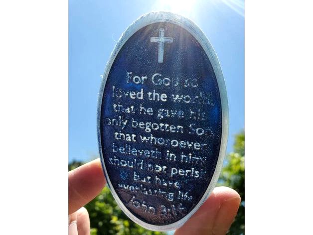 John 3:16 Door Plate (like a Mezuzah) by Compguy321