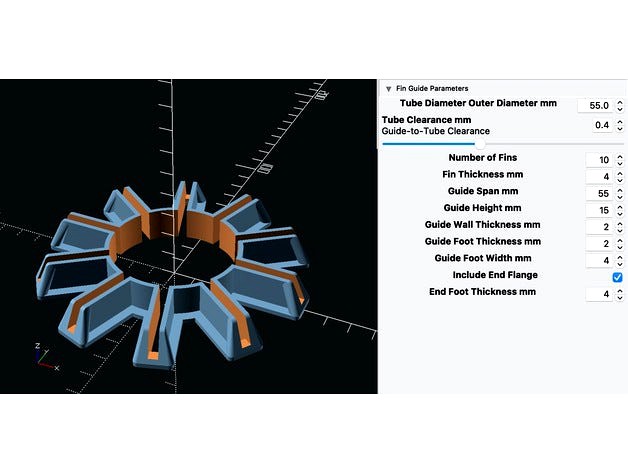 Fully Customizable Configurable Model Rocket Fin Guide by jordanjacob