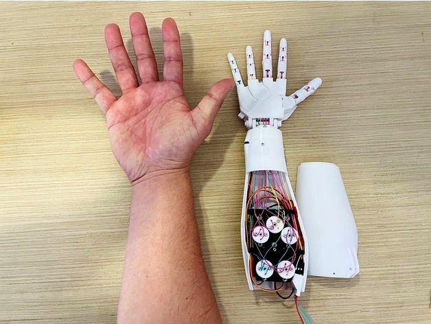 64% Size Inmoov Right Hand by Kenichi_Aihara