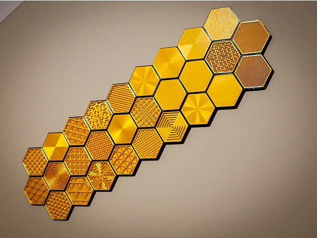 Hex infill and surface sample holder wall art by The_Redcoat