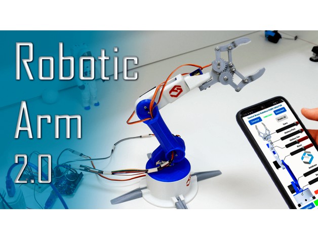 DIY Arduino Robot Arm with Smartphone Control by FABRIcreator