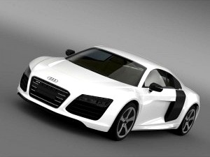 Audi R8 e TronPrototype 2013 - 3D Car for Maya