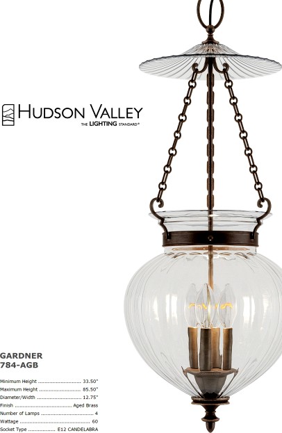 Hudson Valley Lighting GARDNER 784-AGB