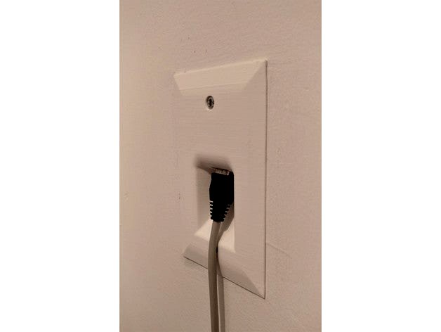 Wallplate for Keystones (RJ45, HDMI etc) by Beaconman