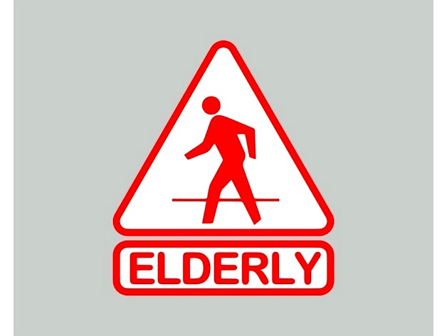 "ELDERLY" CROSSING SIGN (BY REQUEST) by beckerthorne