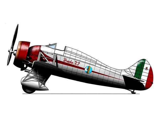 Breda 27M  "The Italian Peashooter"  1/48th scale mode  by Sikka