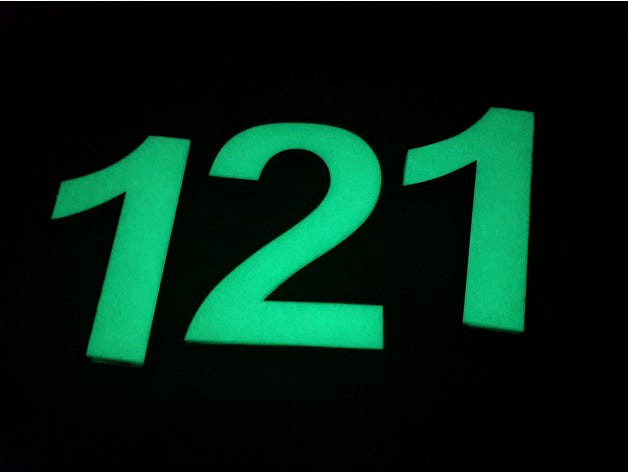 Glow in the dark house numbers by Odemon