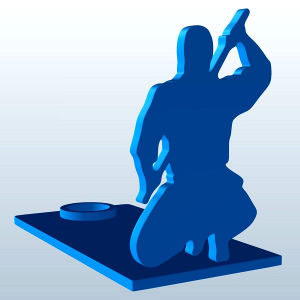 Ninja crouching hold a sword v1