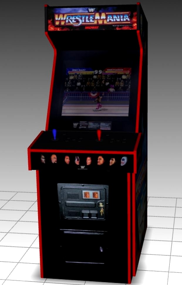 Wrestle Mania WWF Upright Arcade Machine