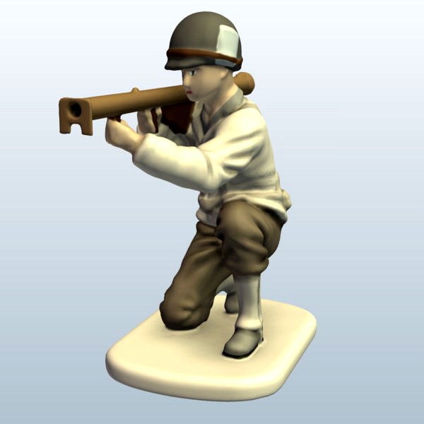 WWII Soldier with Bazooka v1
