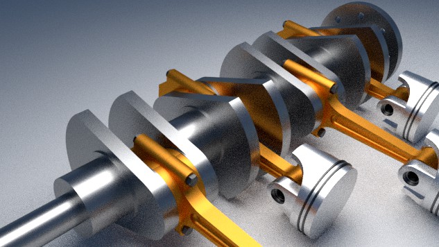 pistons and crankshaft
