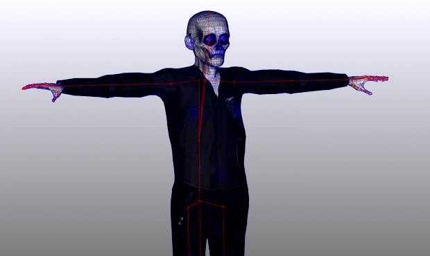 Phycho Zombie Cop Rigged for Animation