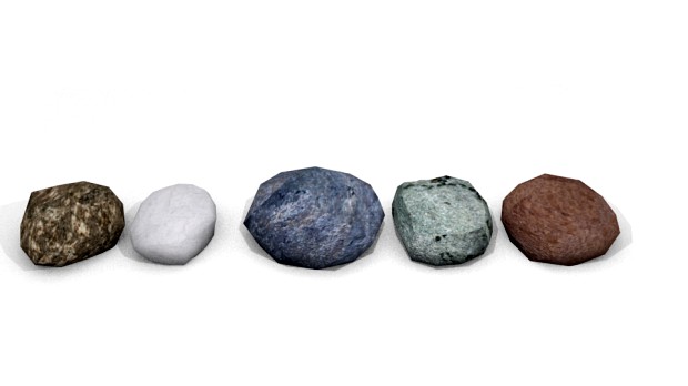 Low-poly Rock Set (5 different rocks)