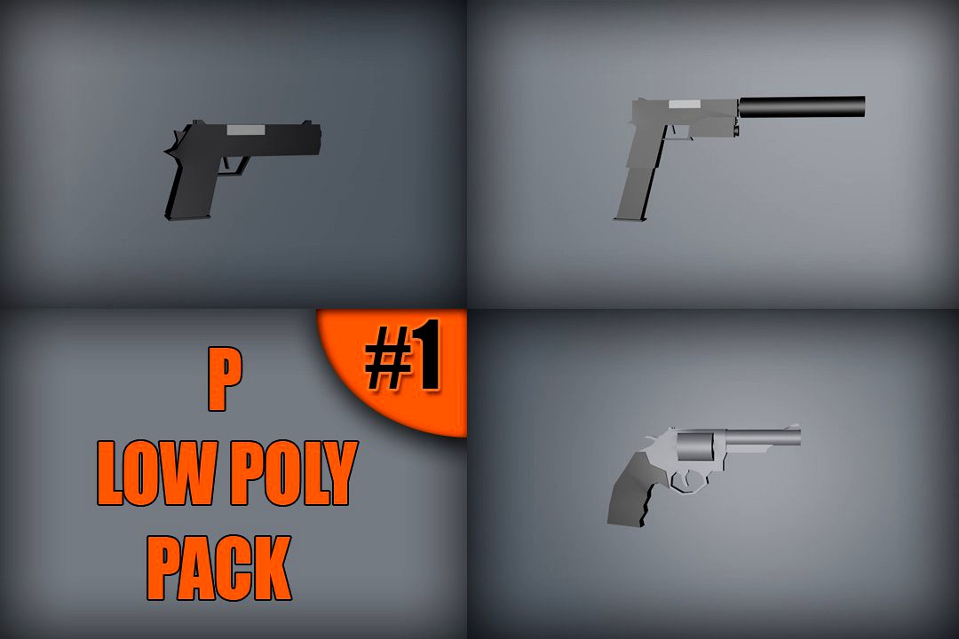 Pistol Low Poly Pack #1