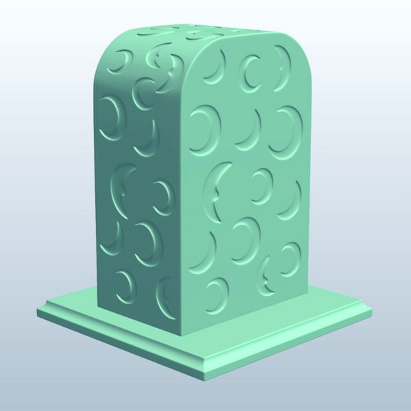 Rounded Rectangle Patterns Crescent Moons v1