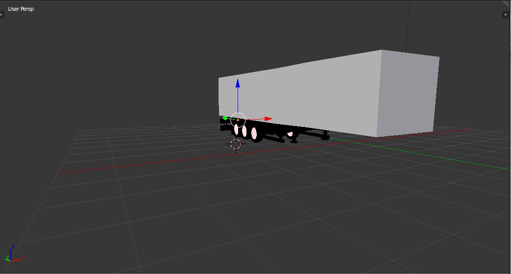 Truck Trailer Low poly