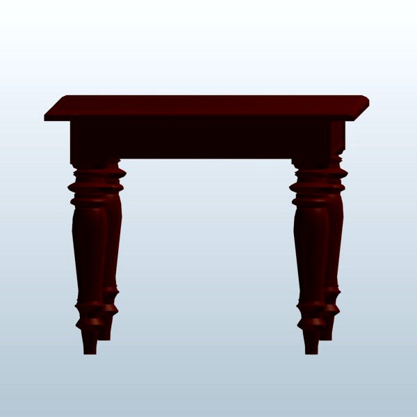 Turned Leg Rectangular TableCherry V1