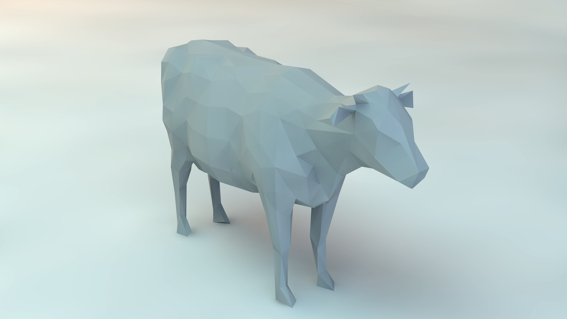 Low poly cow