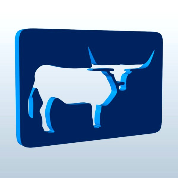 Longhorn Stencil v1 3d model