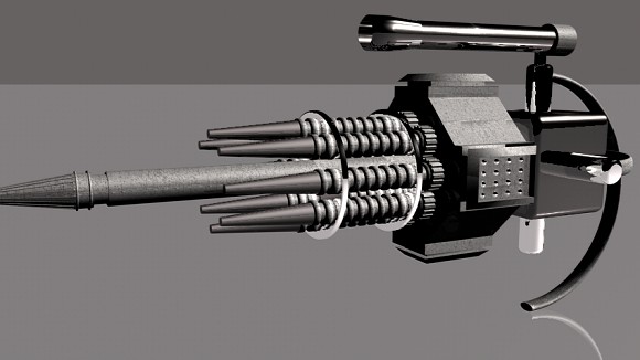 submachine gun straight