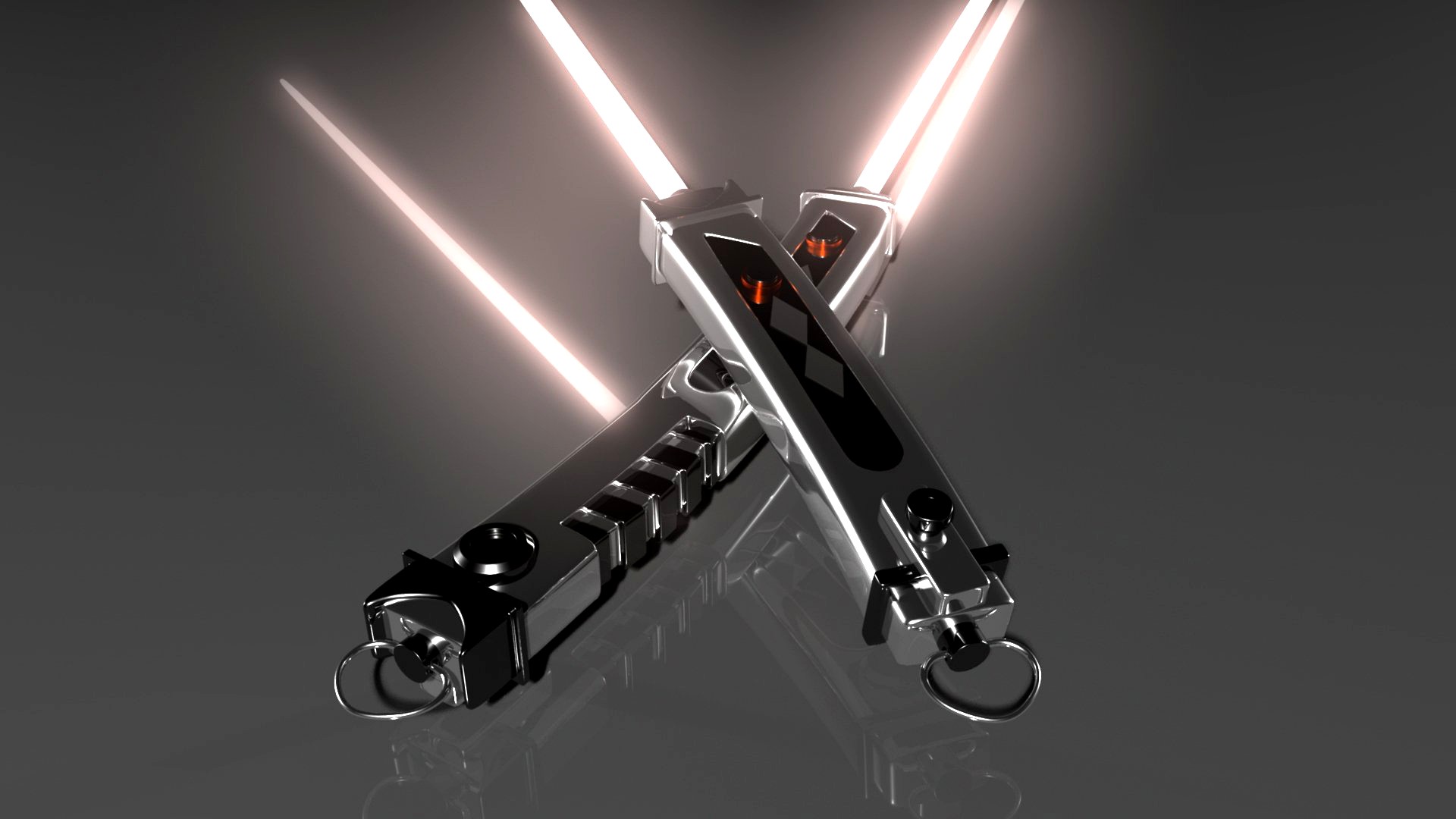 AHSOKA TANO´S WHITE LIGHTSABERS 3d model