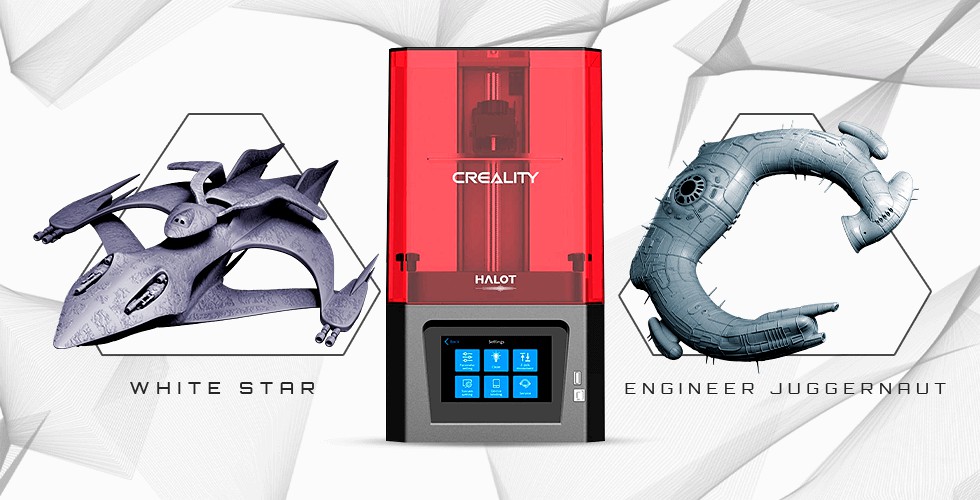 Creality Resin 3D Printer + White Star + Engineer Juggernaut