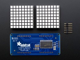 Adafruit 2041 16x8 1.2" LED Matrix + Backpack - Square Amber LEDs