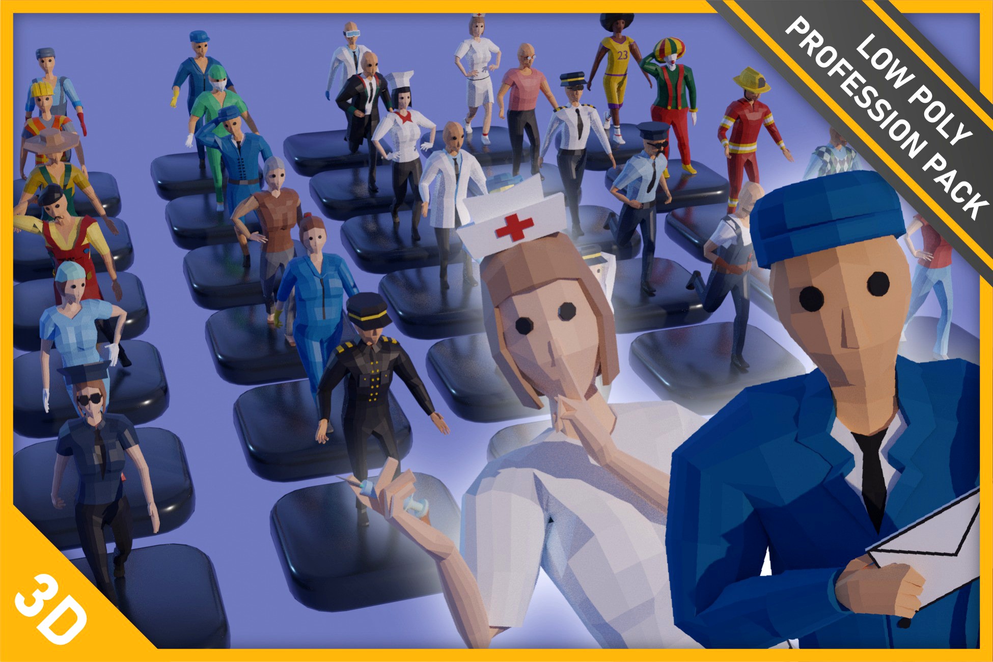 Low Poly Professions Character Pack