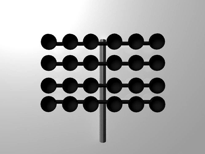 stadium lights obj 3d model