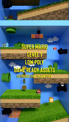 Super Mario Level 1 UPDATED Models