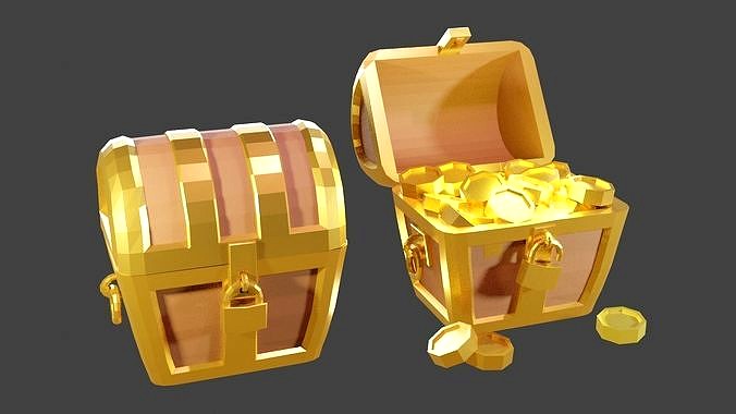 Treasure Chest with Gold Coins