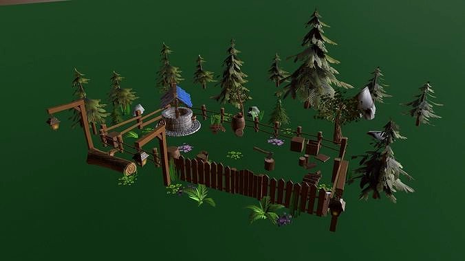 Glade near the village and well