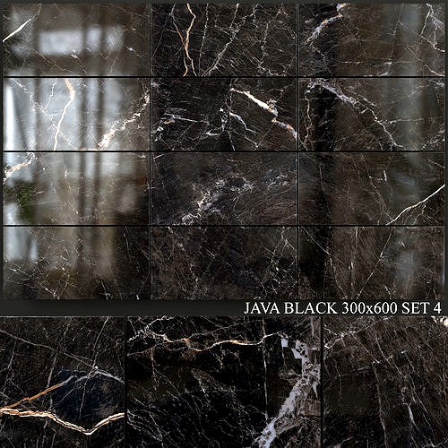 Yurtbay Seramik Java Black 300x600 Set 4