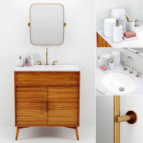 Mid Century Single Bath Console WESTELM