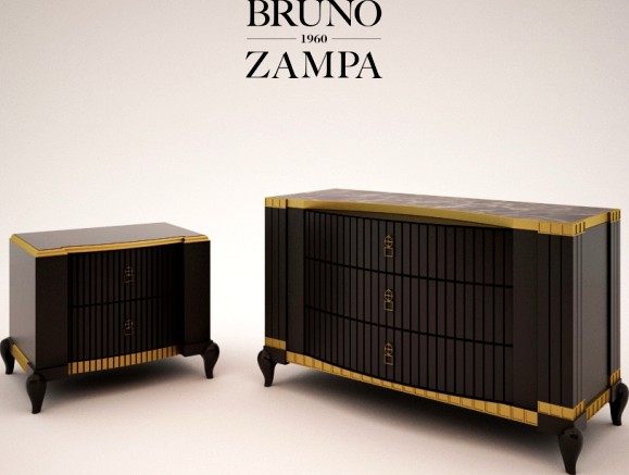 Комод и прикроватная тумба Bruno Zampa