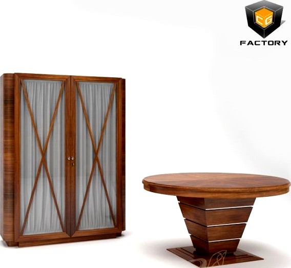 Art deko Buffet and table set