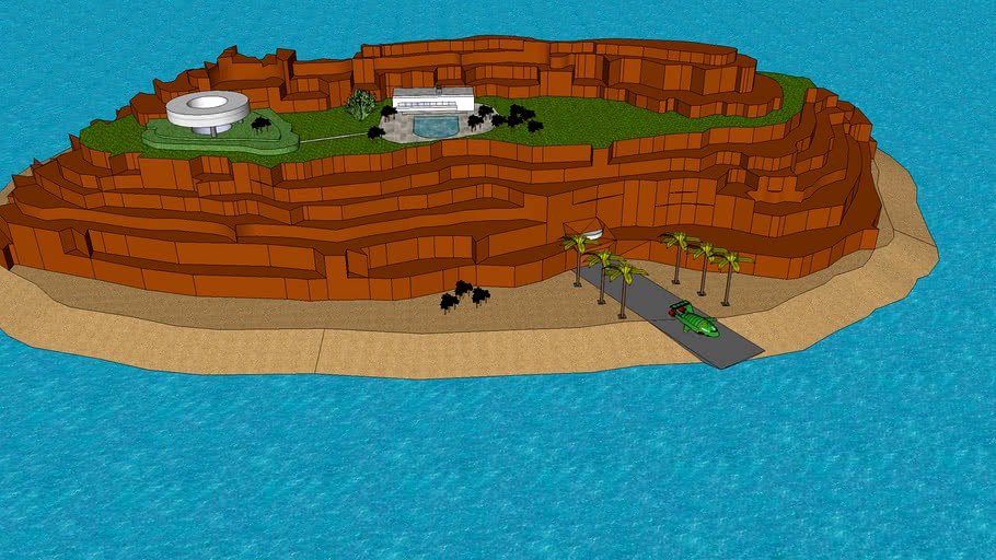 Thunderbirds Tracy Island 3d model