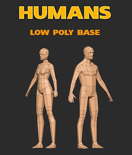 Humans base Low-poly