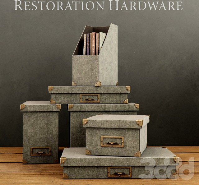 RH/ LINEN OFFICE STORAGE ACCESSORIES FOG