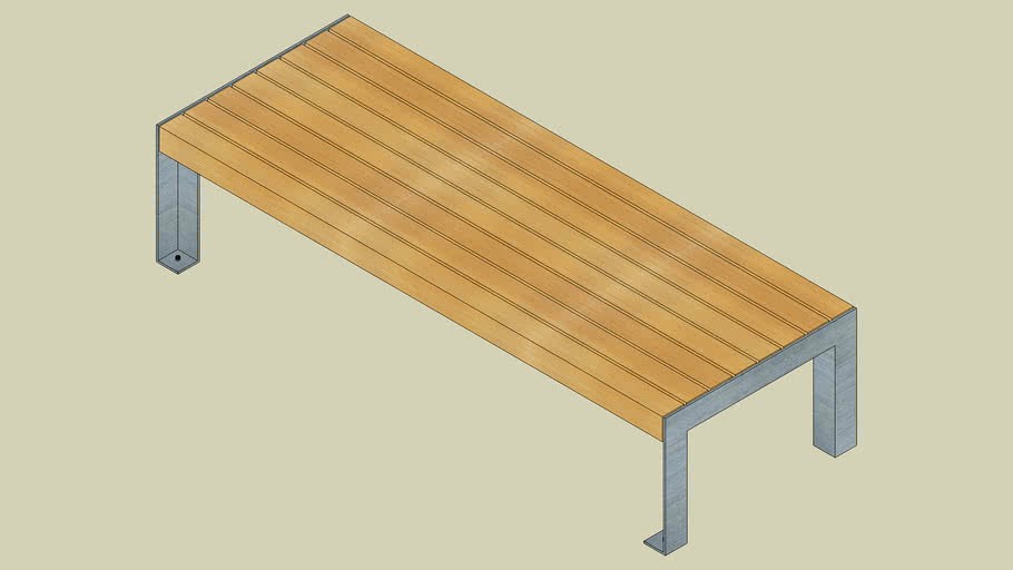 A11 50 2 40 bench without backrest for public use 165/62