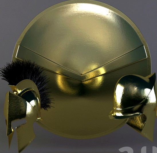 Sparta helmets with shield