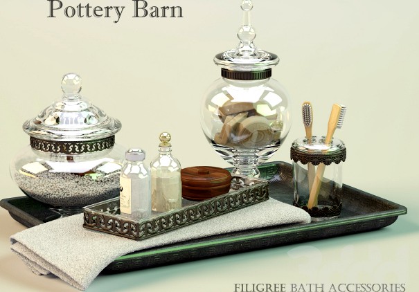 Pottery Barn Filigree Bath Accessories