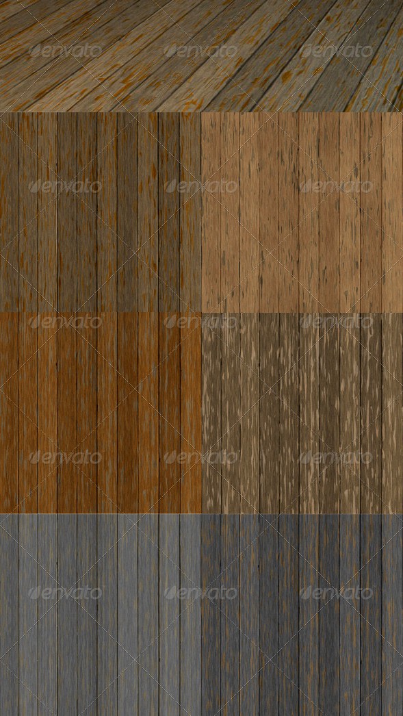 6 Old Worn Wood Plank Textures Pack