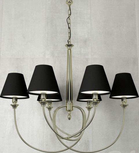 Chelsom Naples Pendant Lamp - Black with Silver