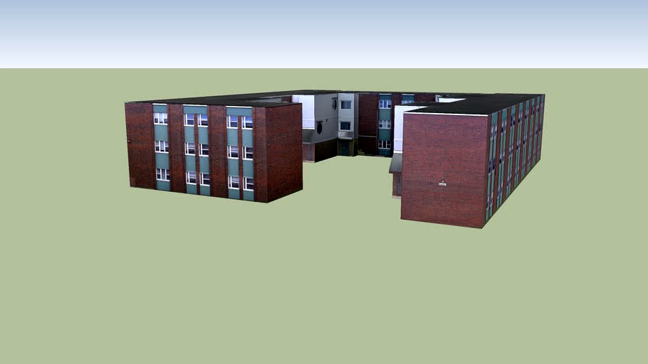 Gilbert Court, Burton's Pond Apartments, Memorial University 3d model