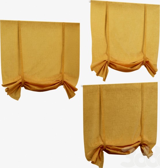 Австрийская штора (желтая)