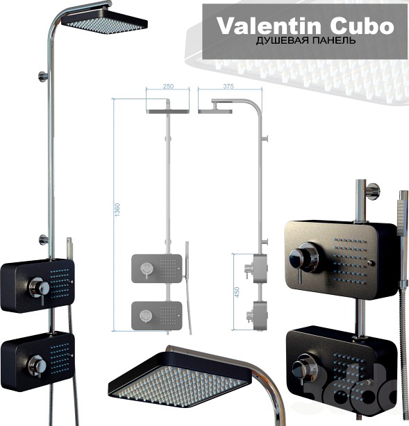Душевая панель Valentin Cubo