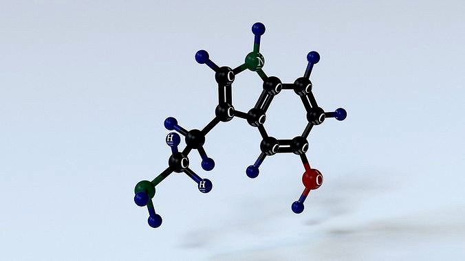 Serotonine - molecular Model