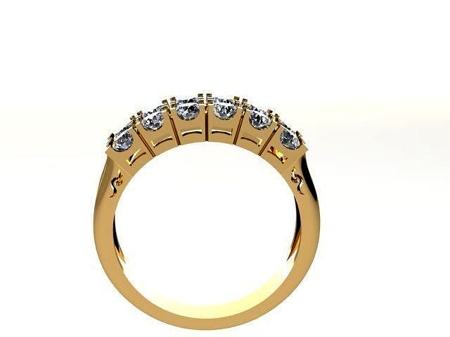 Traditional style ring 2 rows | 3D